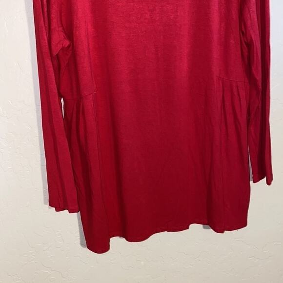 J.Jill wearever collection red long sleeve tunic top - Picture 5 of 9